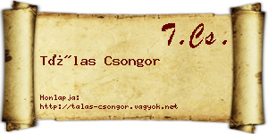 Tálas Csongor névjegykártya