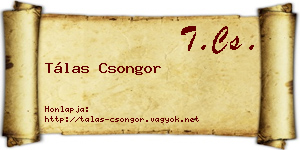 Tálas Csongor névjegykártya